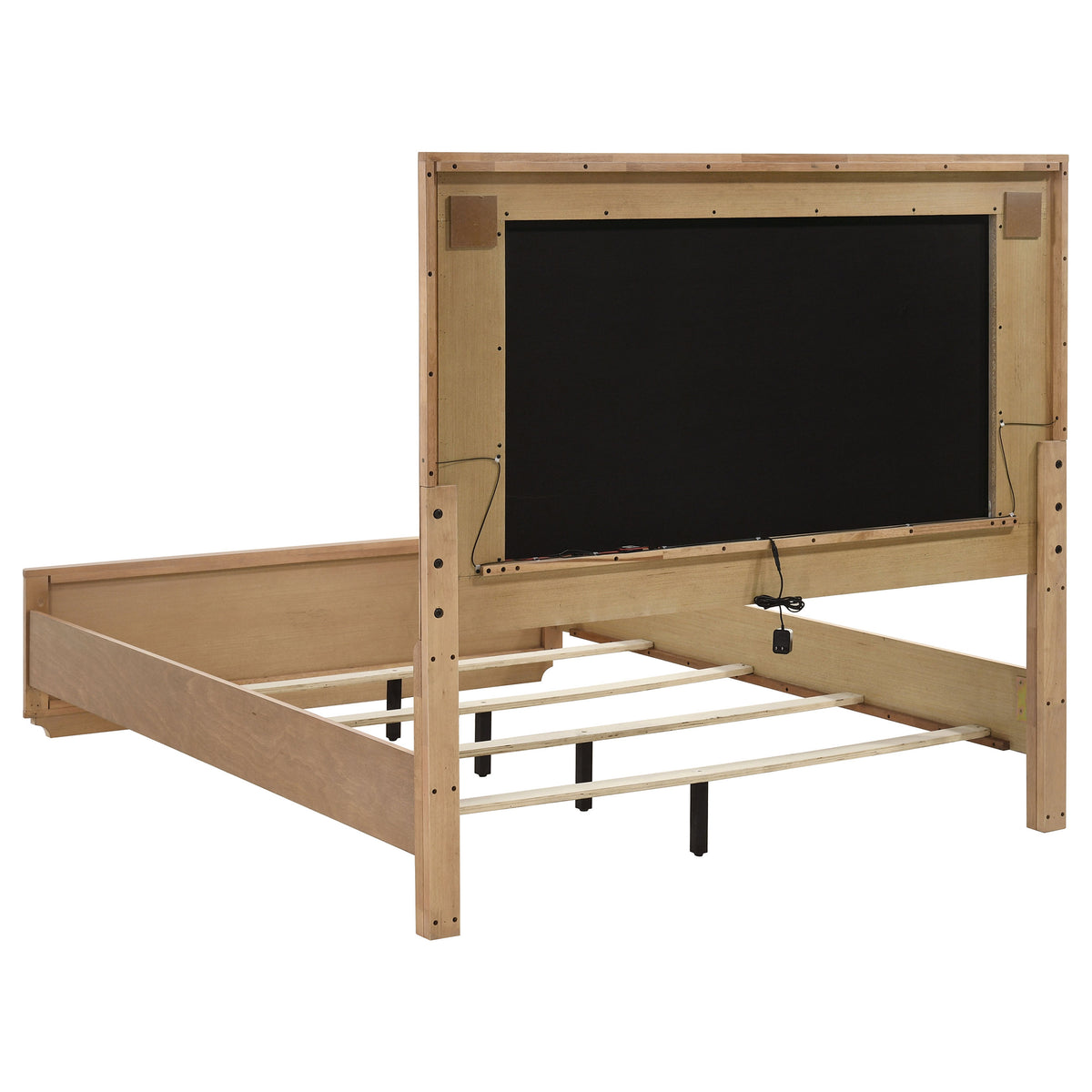 Leanne 4-piece Queen Bedroom Set with LED Panel Bed Light Oak