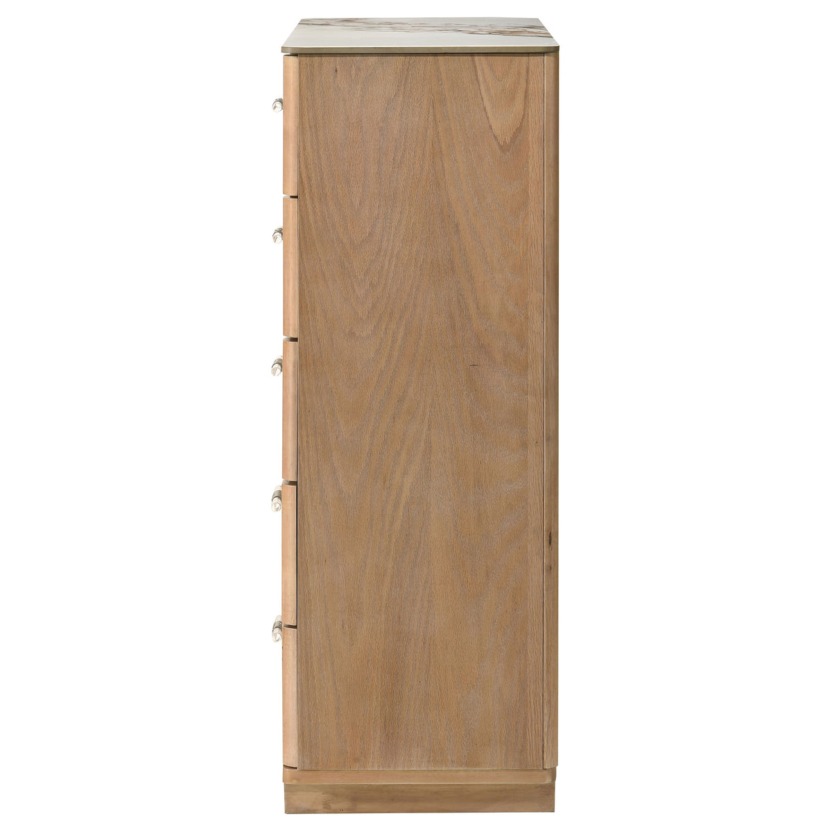 Leanne 5-drawer Bedroom Chest with Sintered Stone Top Light Oak