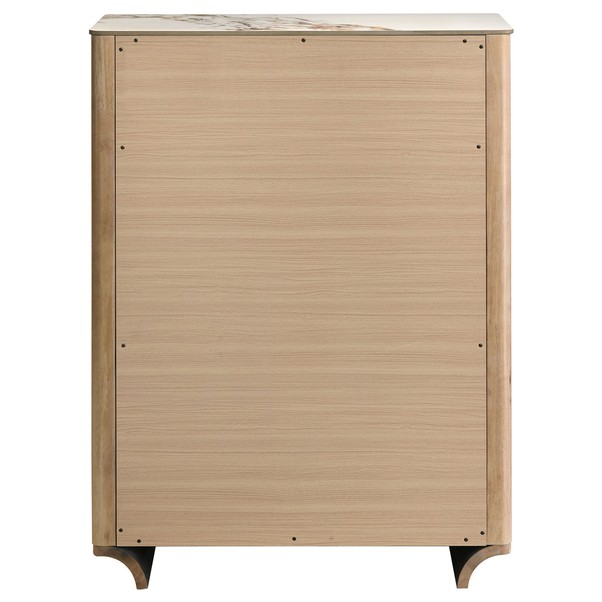 Leanne 5-drawer Bedroom Chest with Sintered Stone Top Light Oak