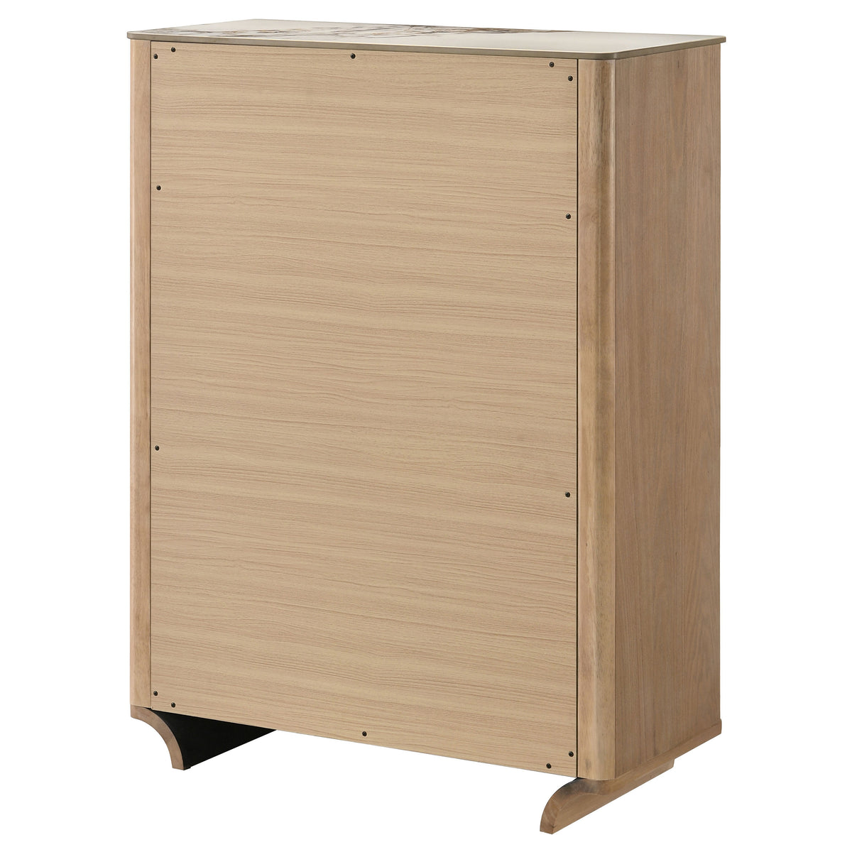 Leanne 5-drawer Bedroom Chest with Sintered Stone Top Light Oak