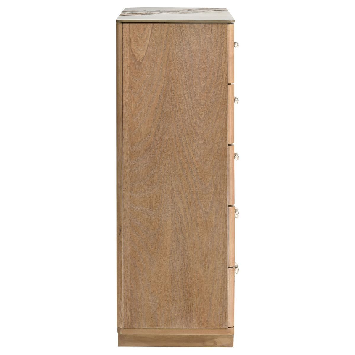 Leanne 5-drawer Bedroom Chest with Sintered Stone Top Light Oak