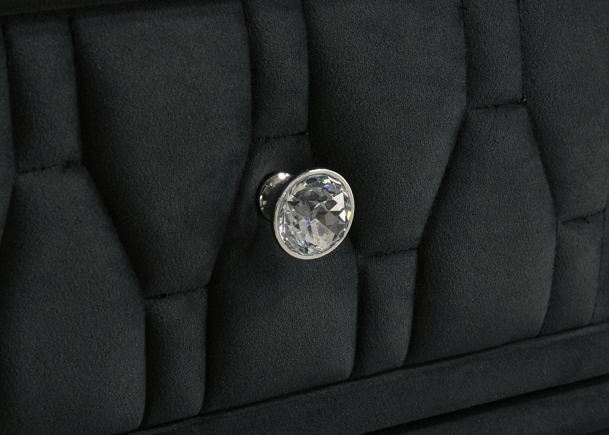 Lorient 4-piece Eastern King LED Bedroom Set Black
