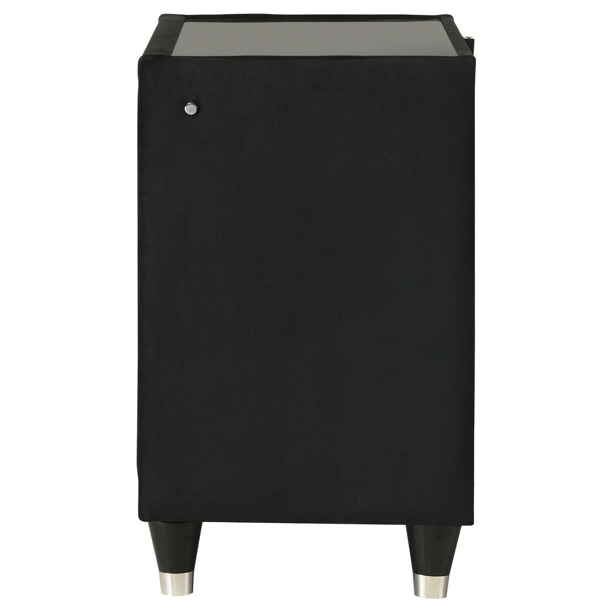 Lorient 2-drawer LED Nightstand with USB Ports Black