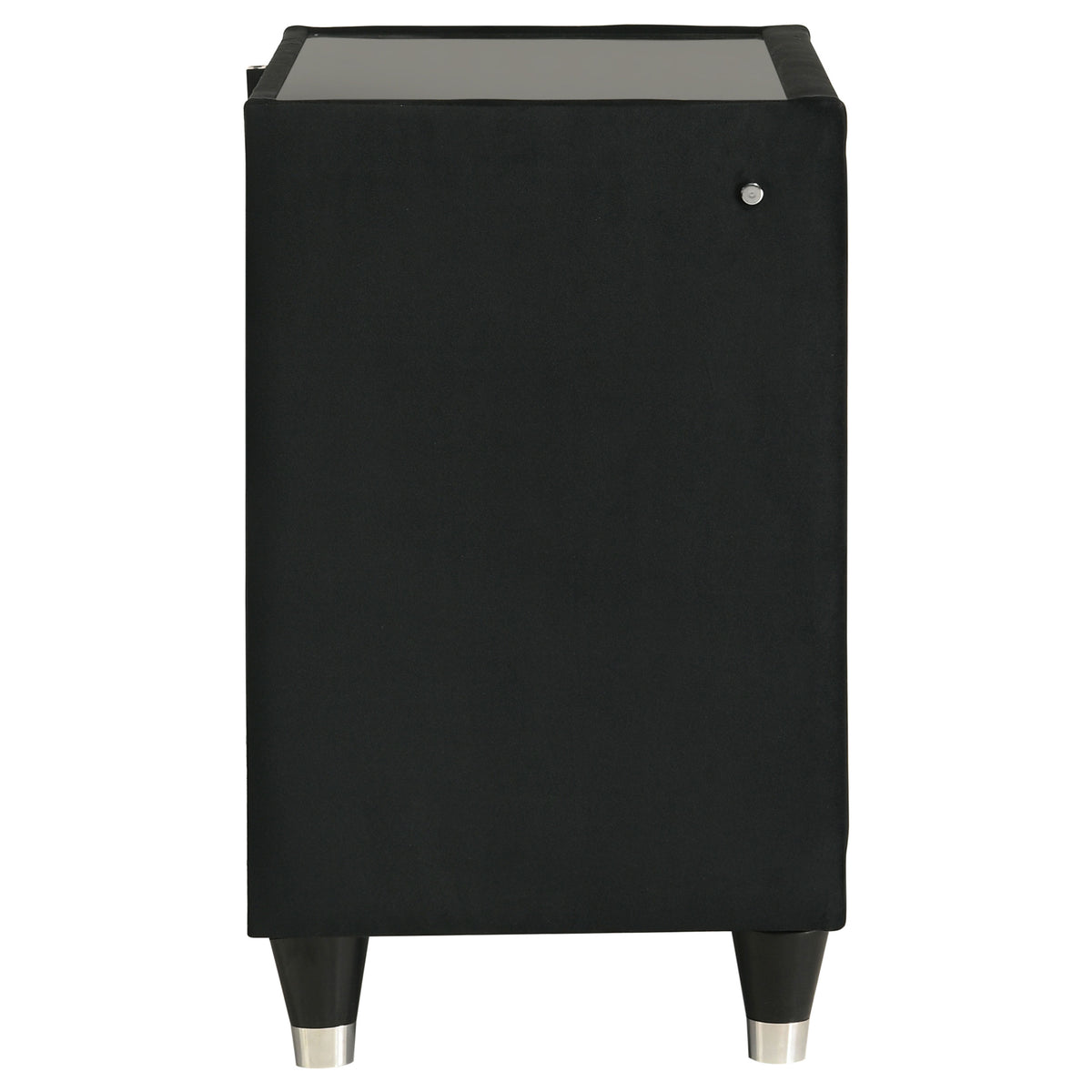 Lorient 2-drawer LED Nightstand with USB Ports Black