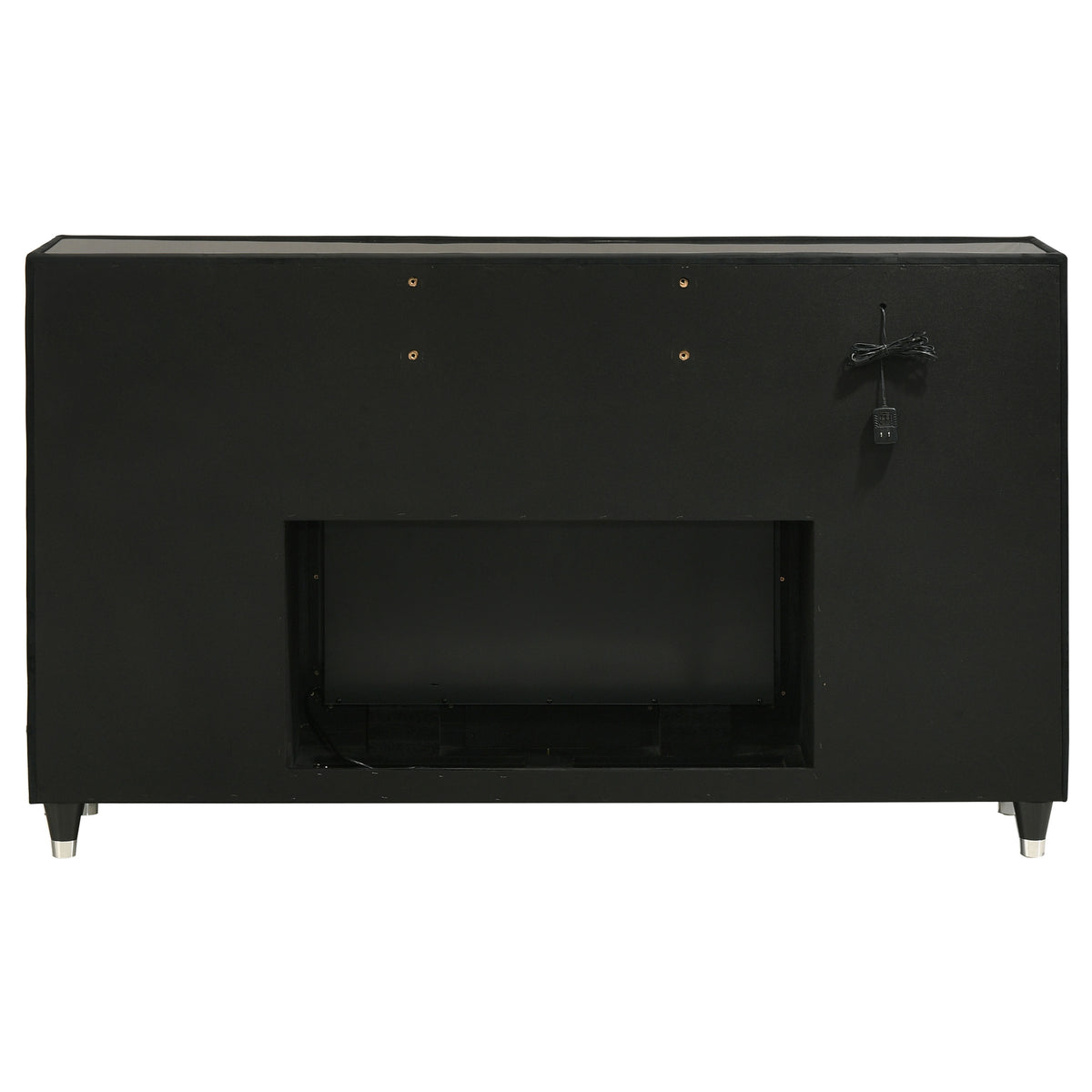 Lorient 8-drawer LED Flame Box Dresser Black