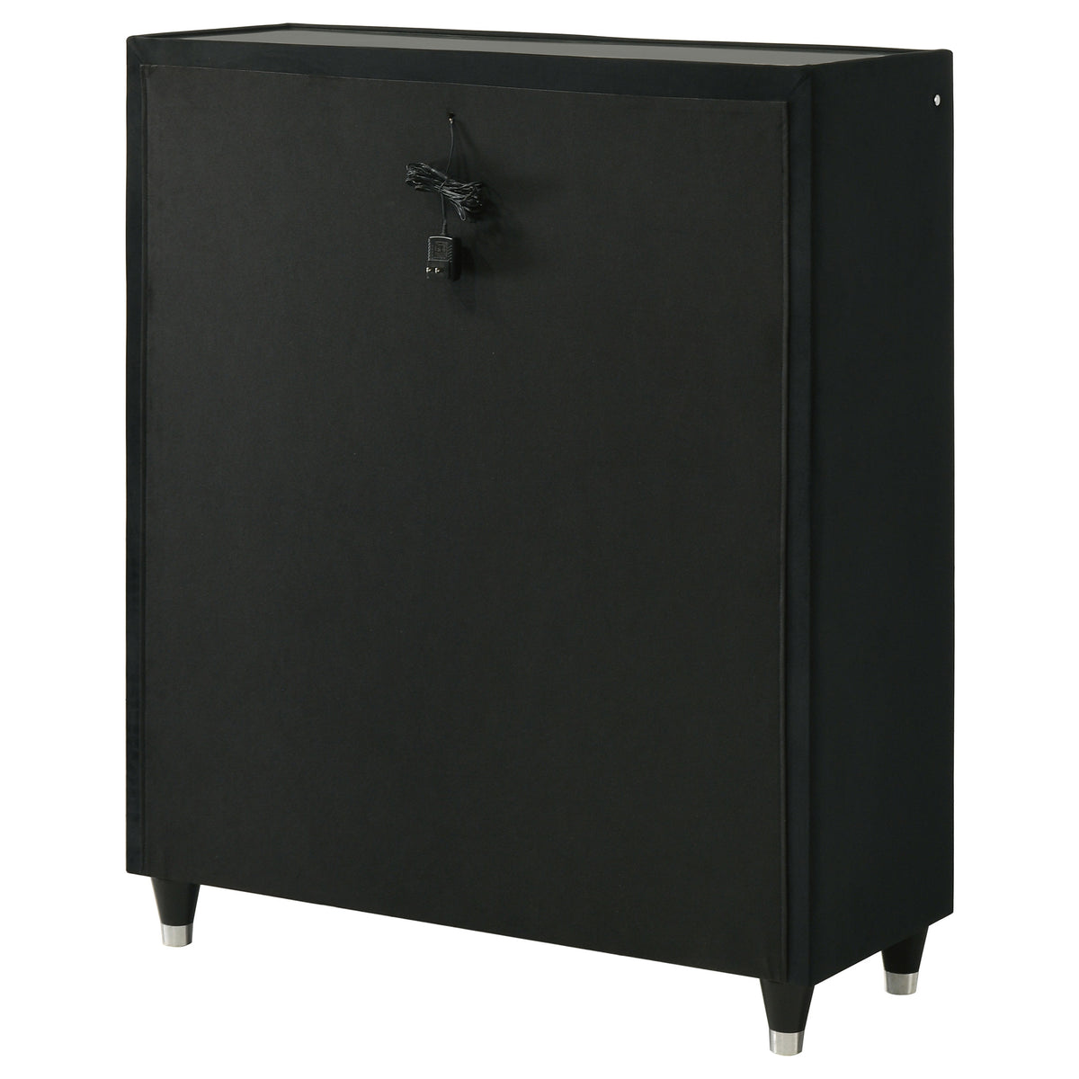 Lorient 5-drawer LED Bedroom Chest Black