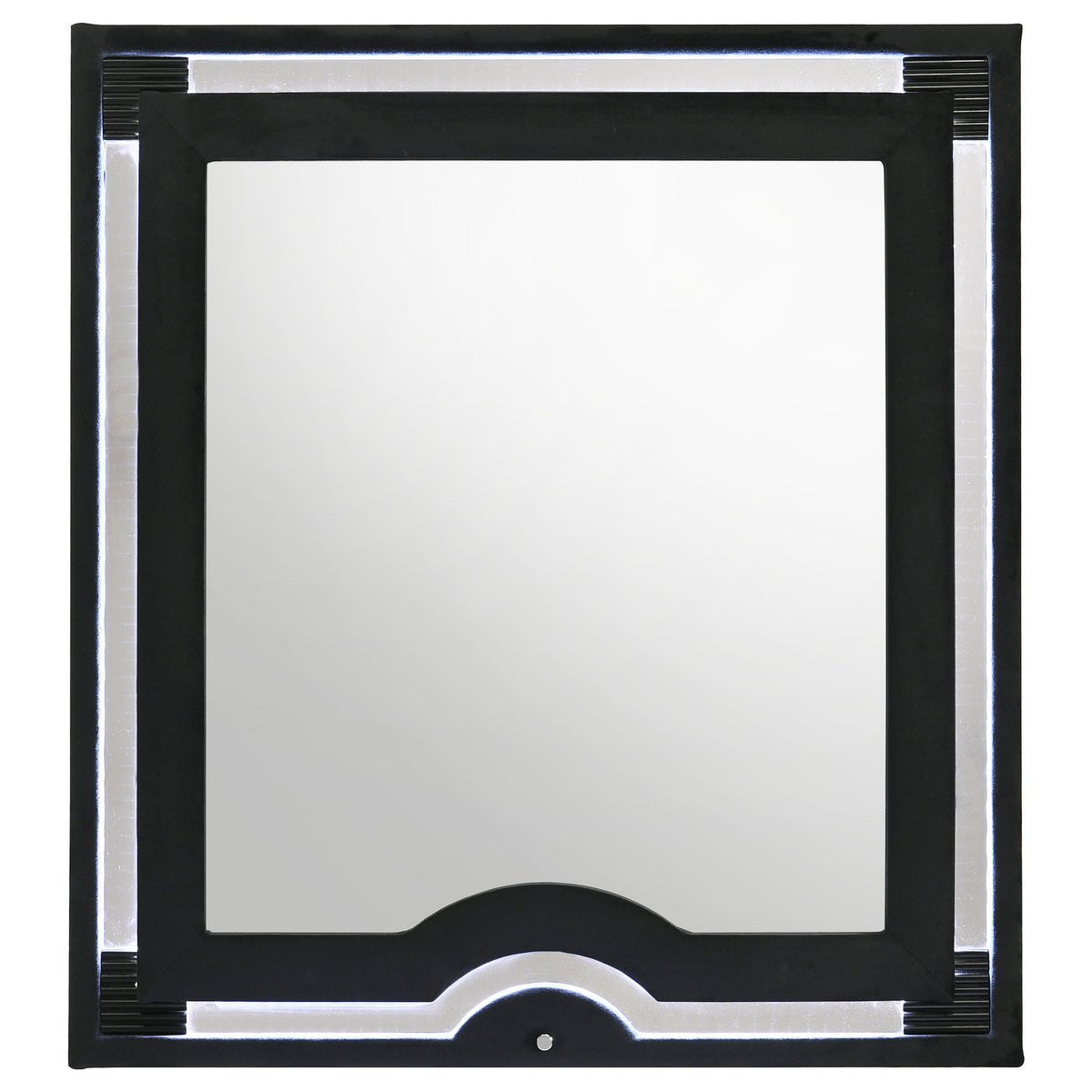 Ravenne LED Dresser Mirror Black Velvet