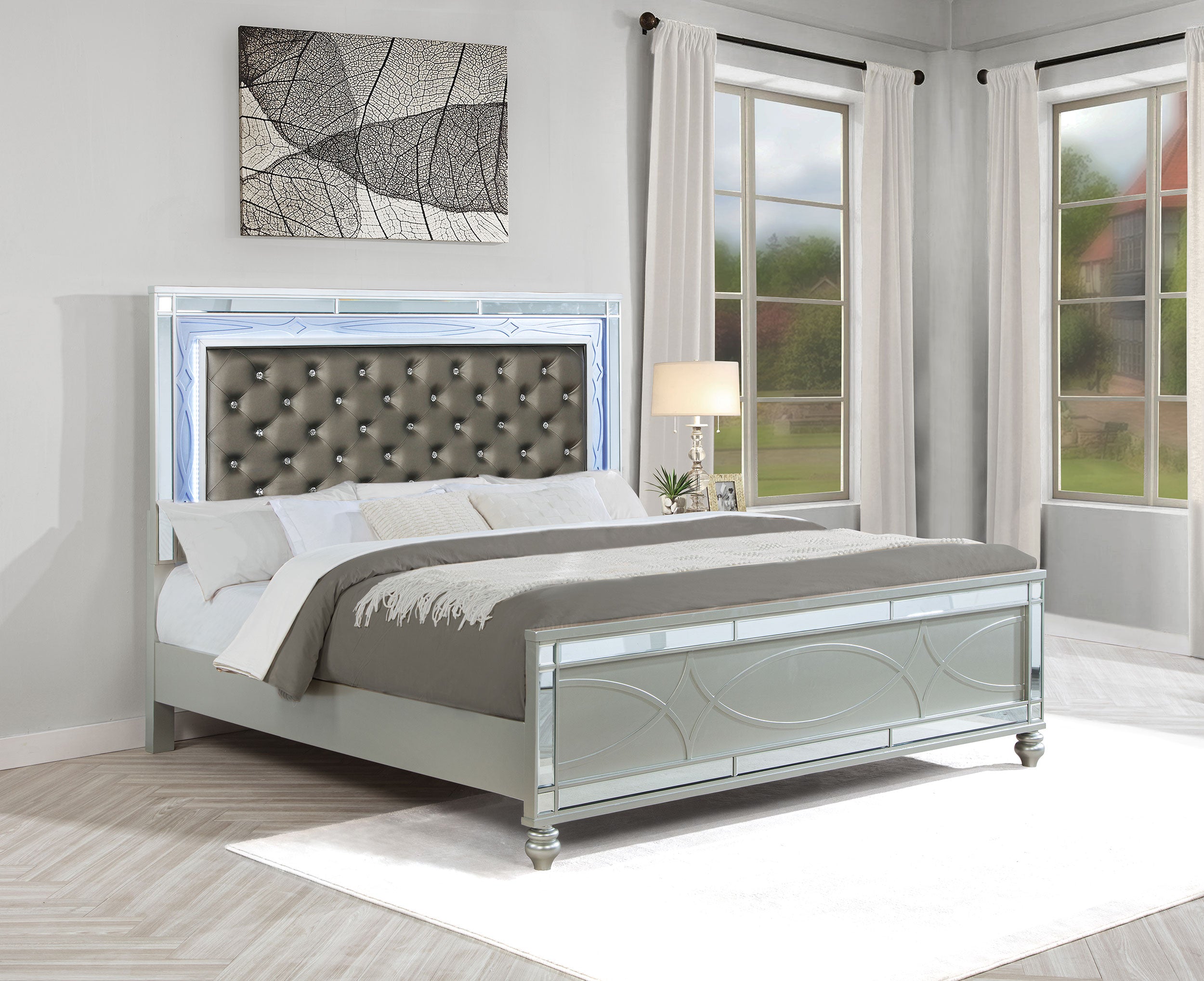 Gunnison Wood LED Panel Bed