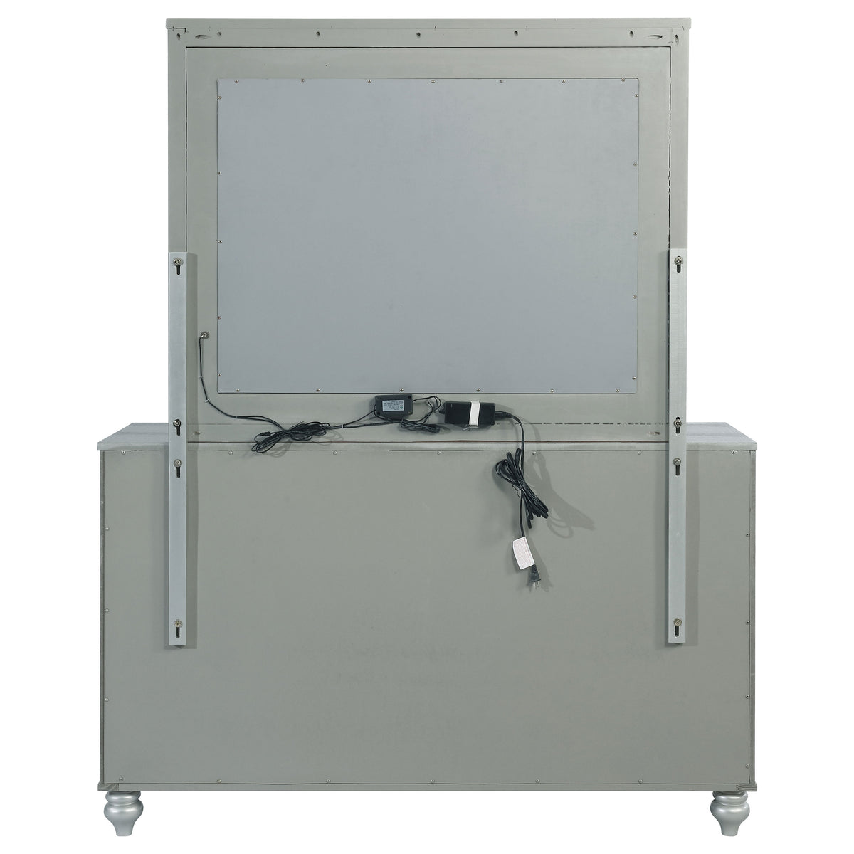 Gunnison 6-drawer Dresser with LED Mirror Silver Metallic