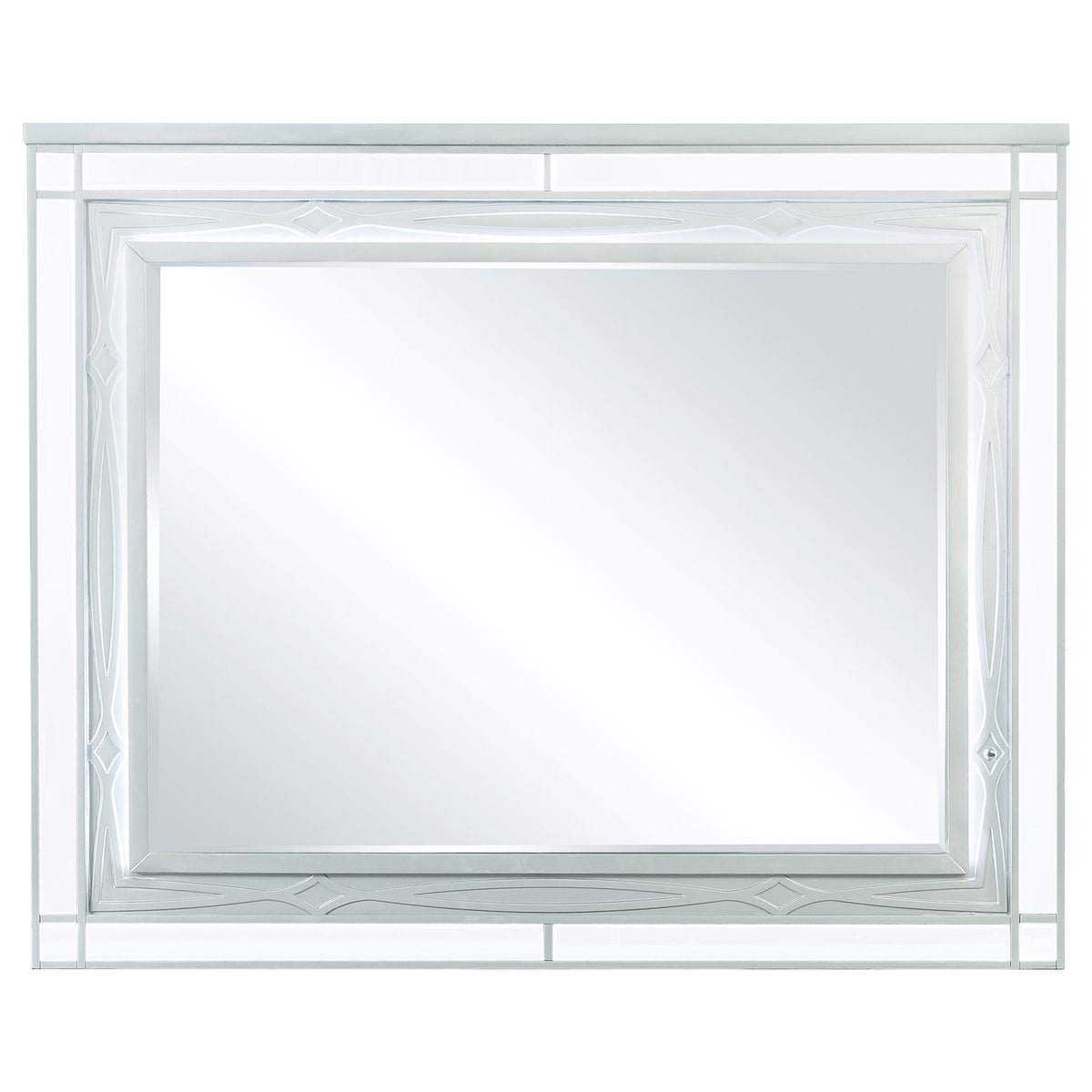 Gunnison LED Dresser Mirror Silver Metallic
