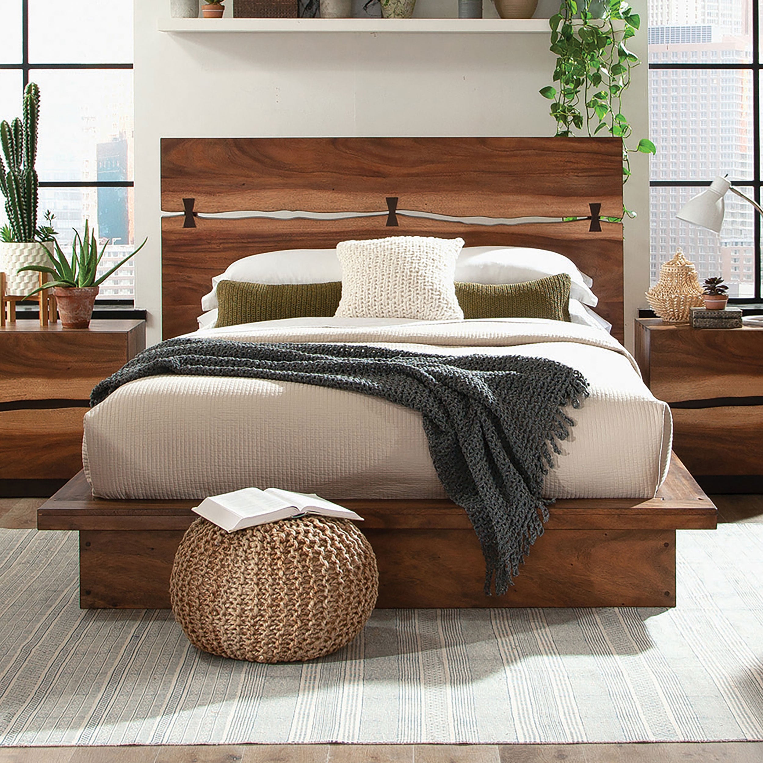 Winslow Wood Panel Bed