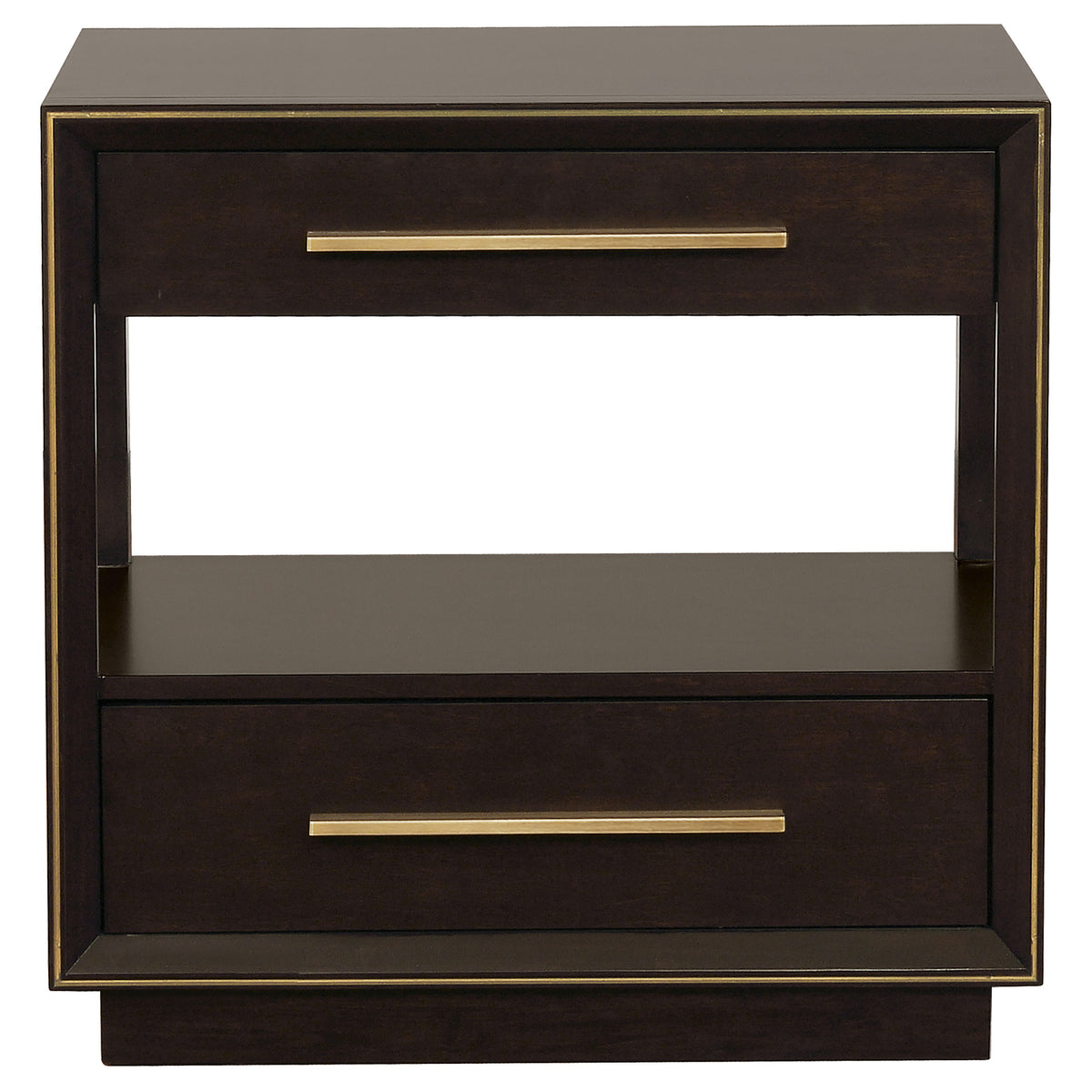 Durango 2-drawer Nightstand with USB Ports Smoked Peppercorn