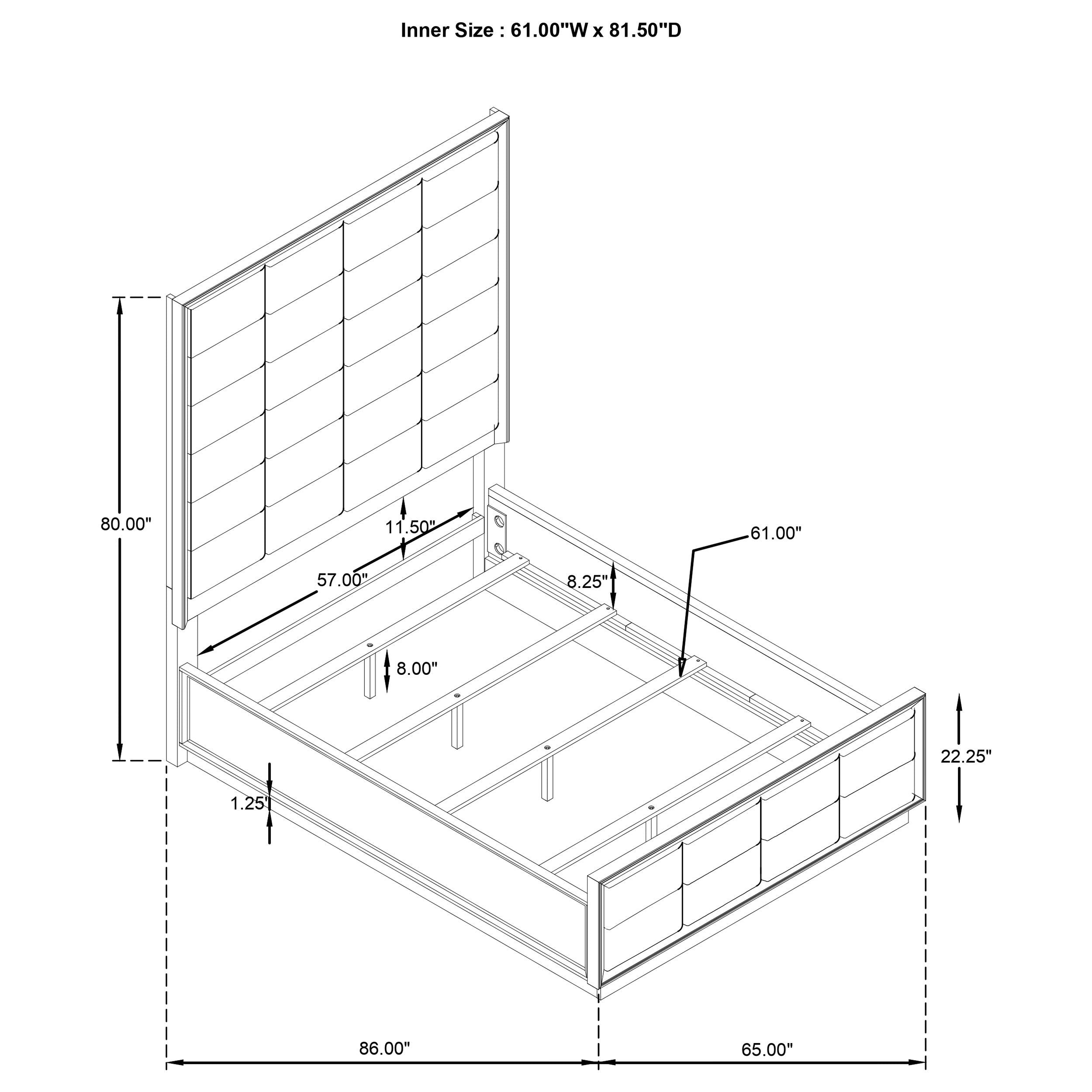 Durango Wood Panel Bed