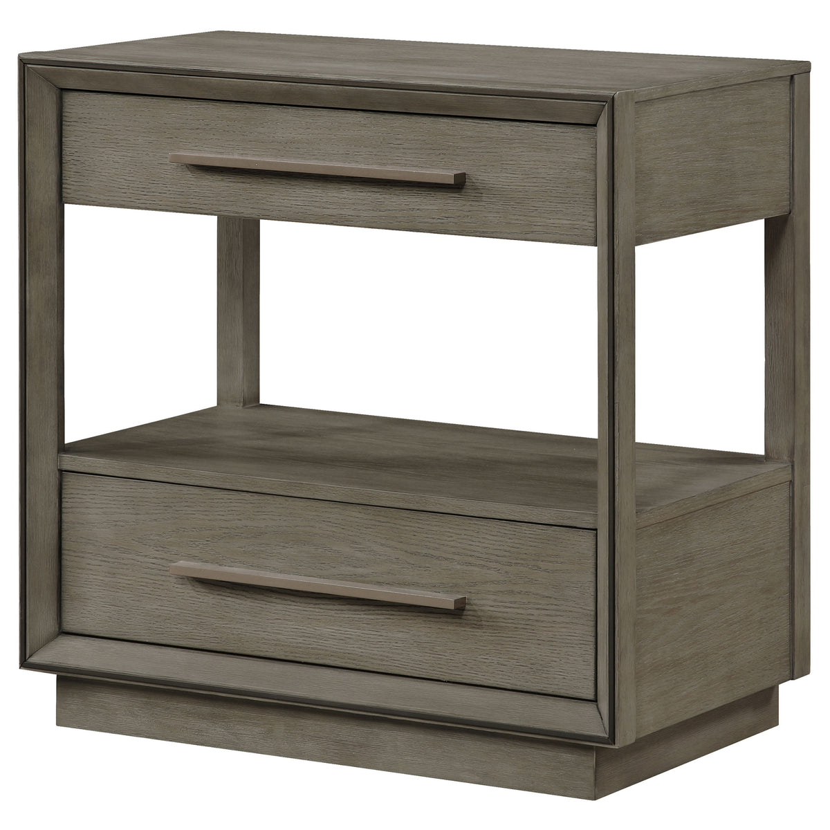 Durango 2-drawer Nightstand with USB Ports Taupe Oak
