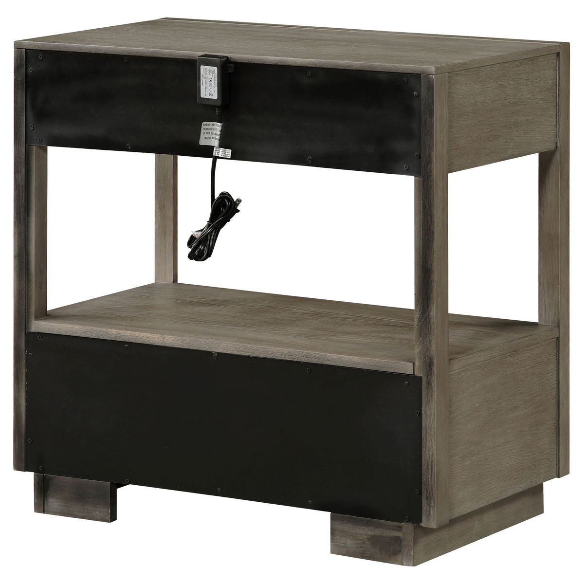 Durango 2-drawer Nightstand with USB Ports Taupe Oak