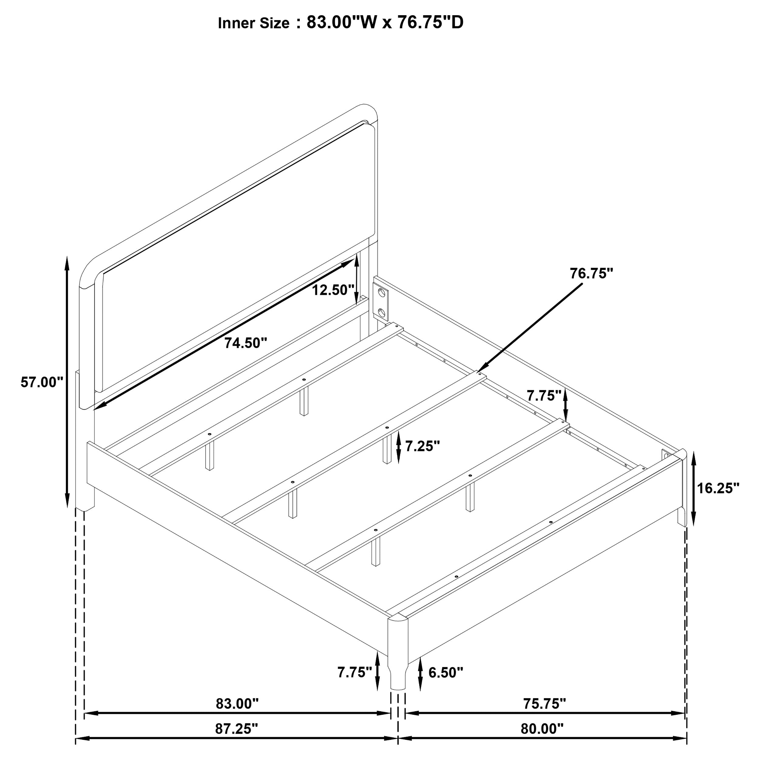 Maderia Wood Panel Bed