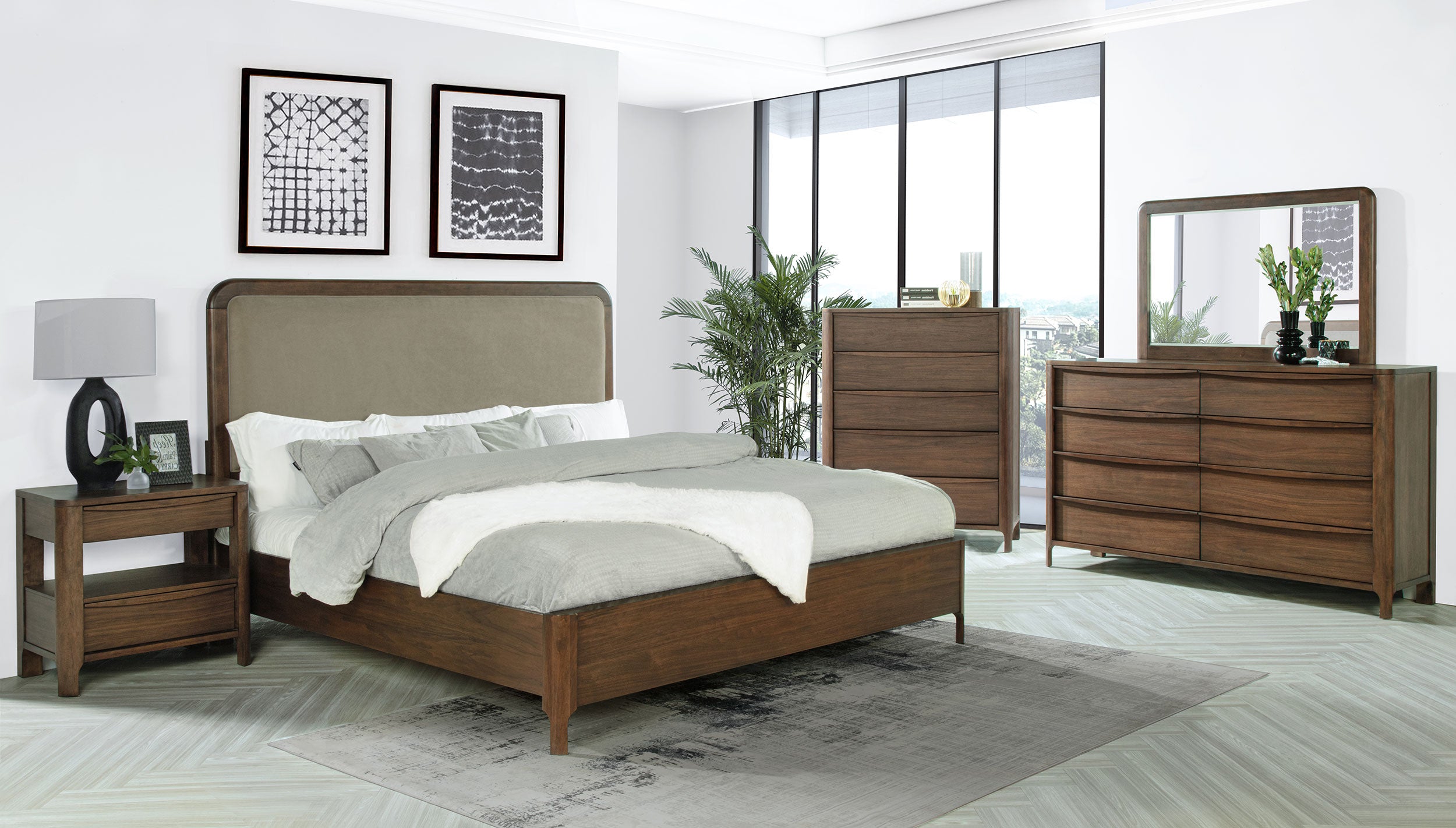 Maderia Wood Panel Bed