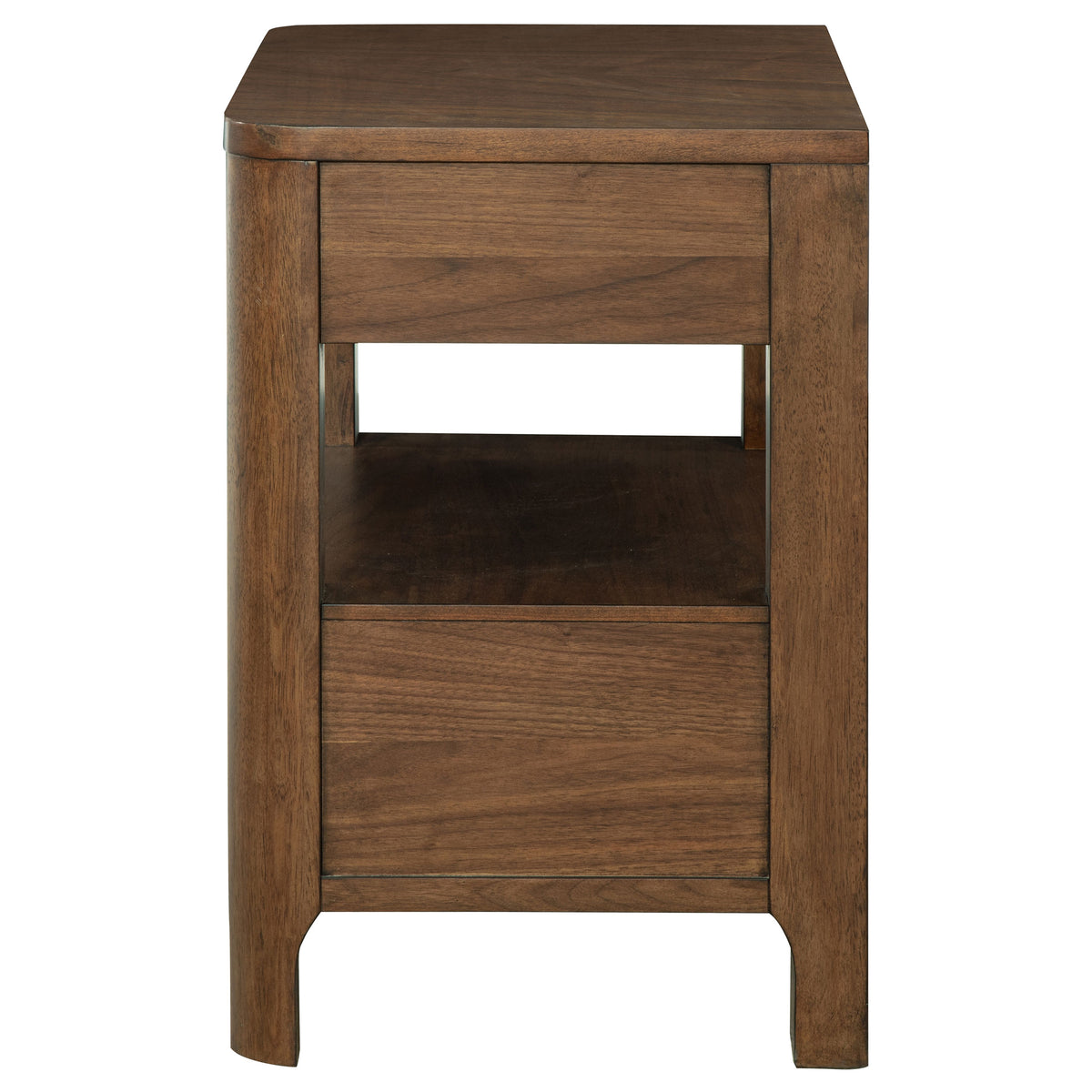 Maderia 2-drawer Nightstand with Shelf Walnut