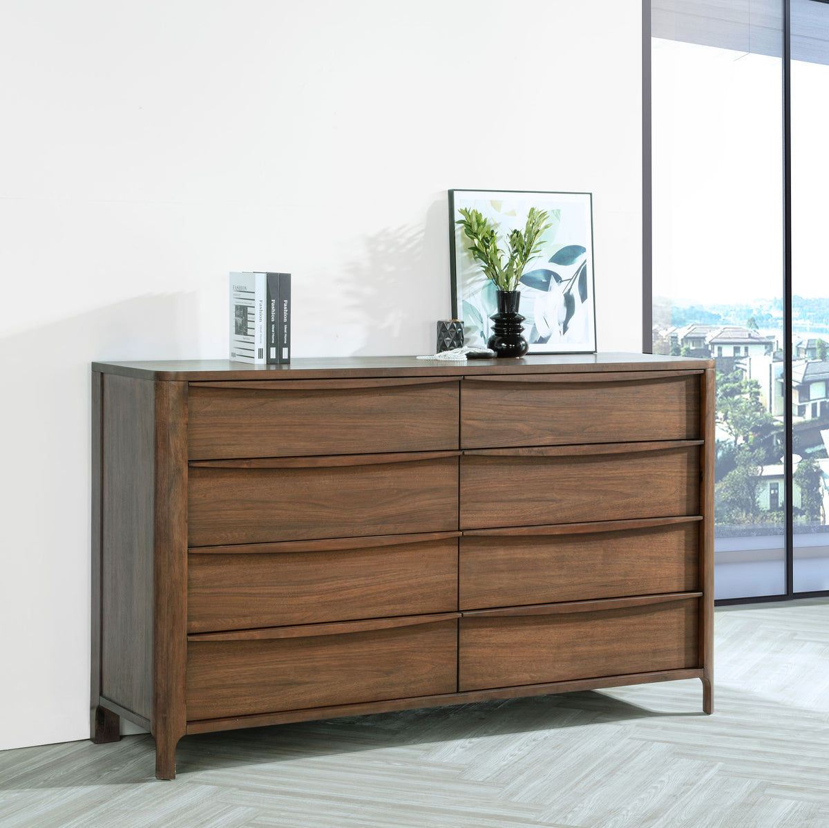 Maderia 8-drawer Dresser Walnut