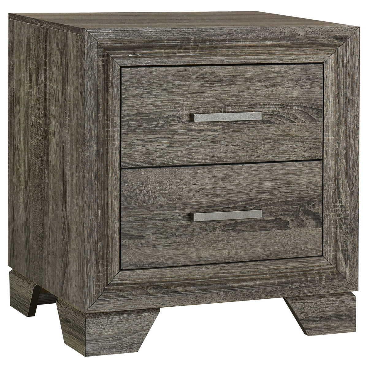 Wright 2-drawer Nightstand Brown Oak