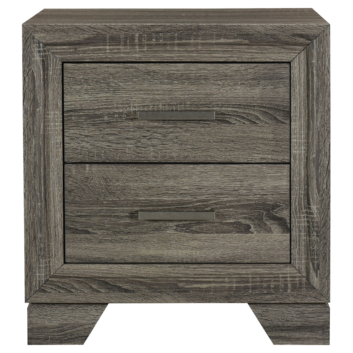 Wright 2-drawer Nightstand Brown Oak