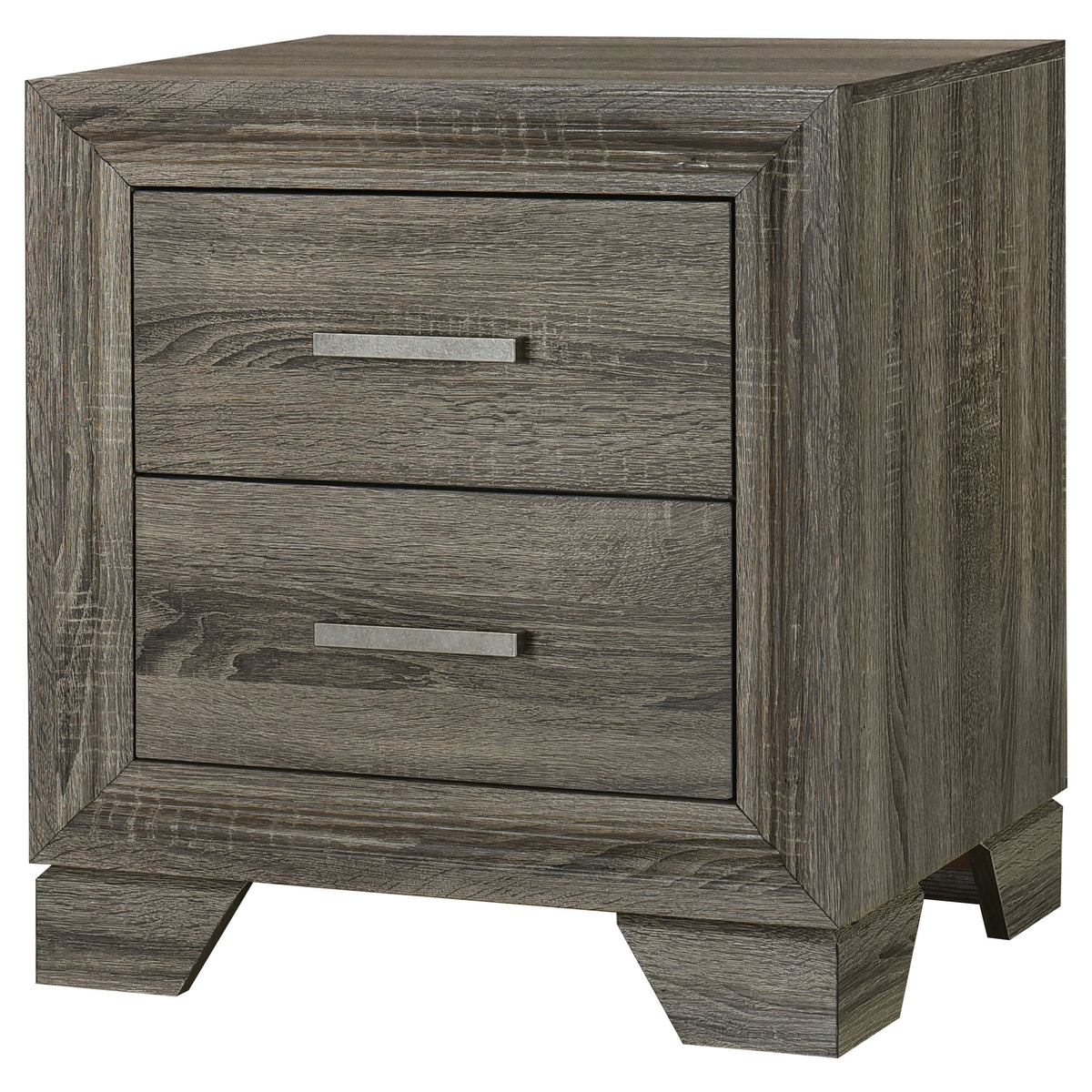Wright 2-drawer Nightstand Brown Oak