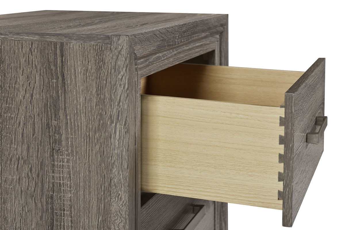 Wright 2-drawer Nightstand Brown Oak
