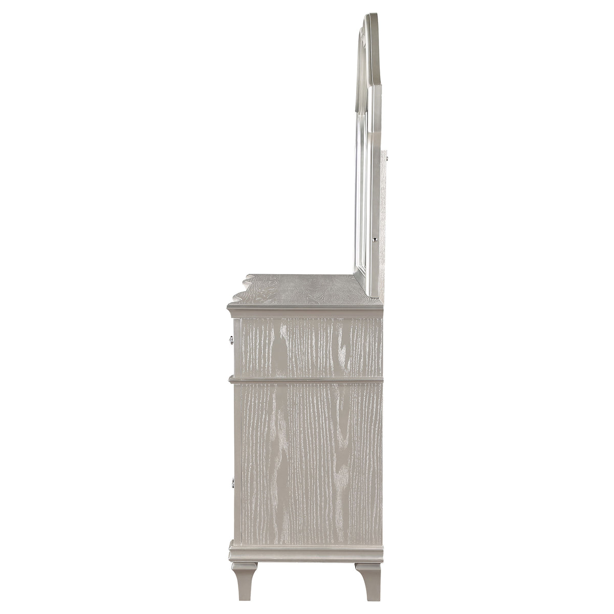 Evangeline 9-drawer Dresser with LED Mirror Silver Oak