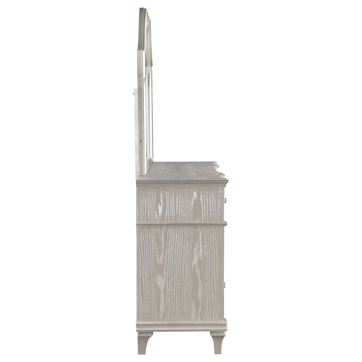 Evangeline 9-drawer Dresser with LED Mirror Silver Oak