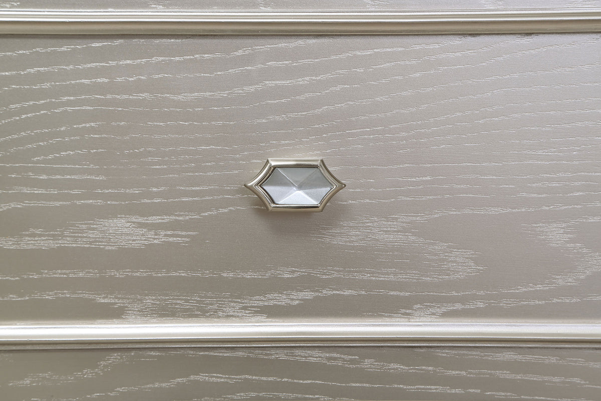 Evangeline 9-drawer Dresser with LED Mirror Silver Oak