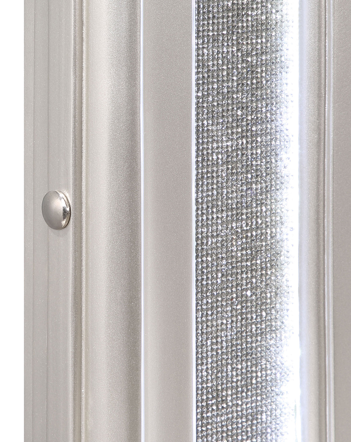 Evangeline LED Dresser Mirror Silver Oak