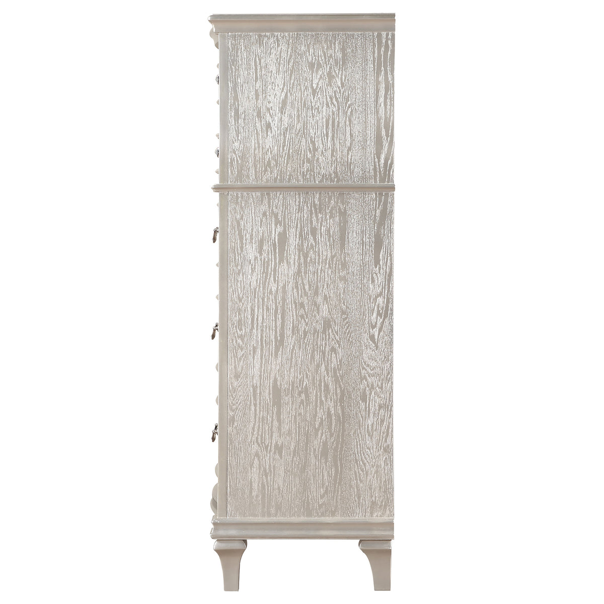 Evangeline 5-drawer Bedroom Chest Silver Oak