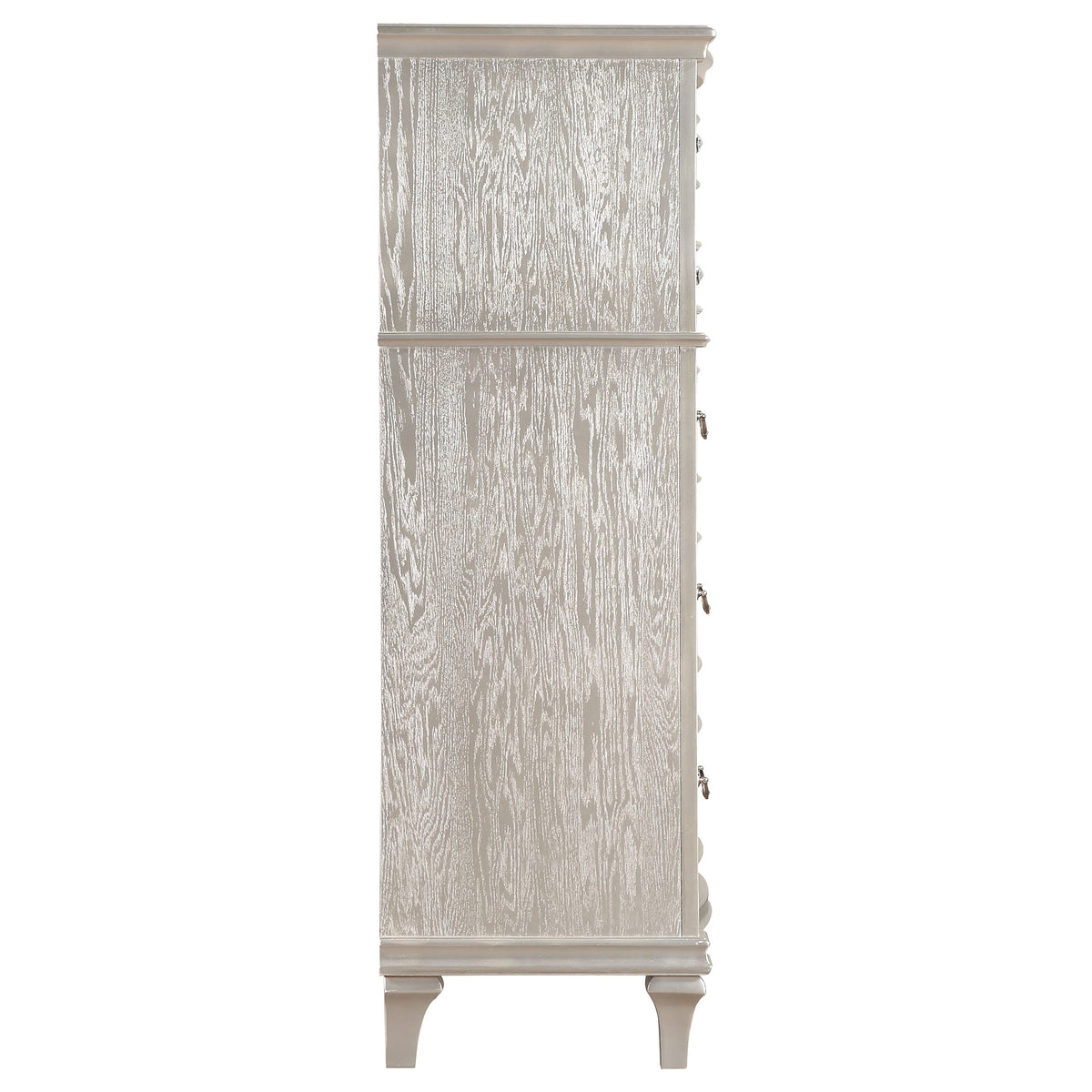 Evangeline 5-drawer Bedroom Chest Silver Oak