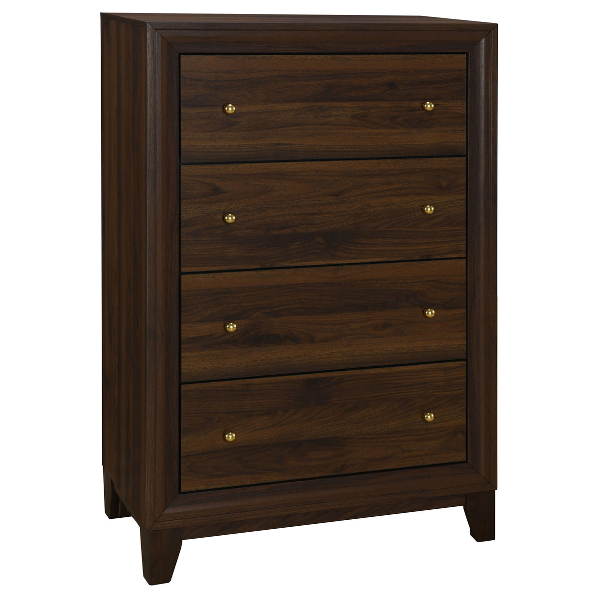 Welsley 5-piece Queen Bedroom Set with Upholstered Bed Walnut