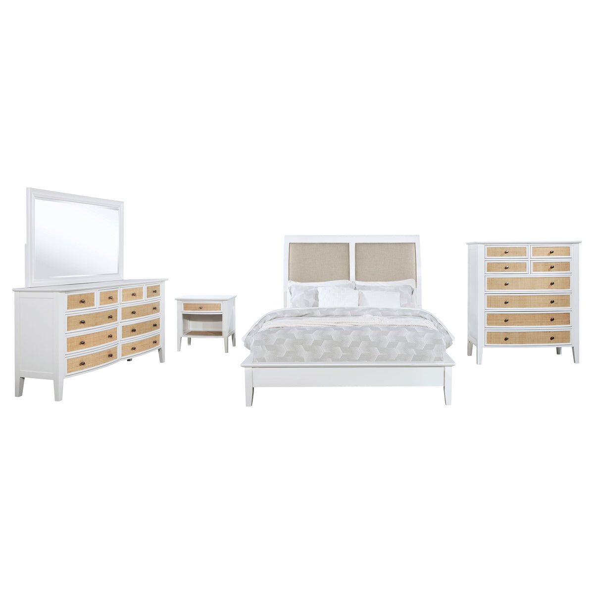 Bexhill 5-piece Eastern King Bedroom Set White