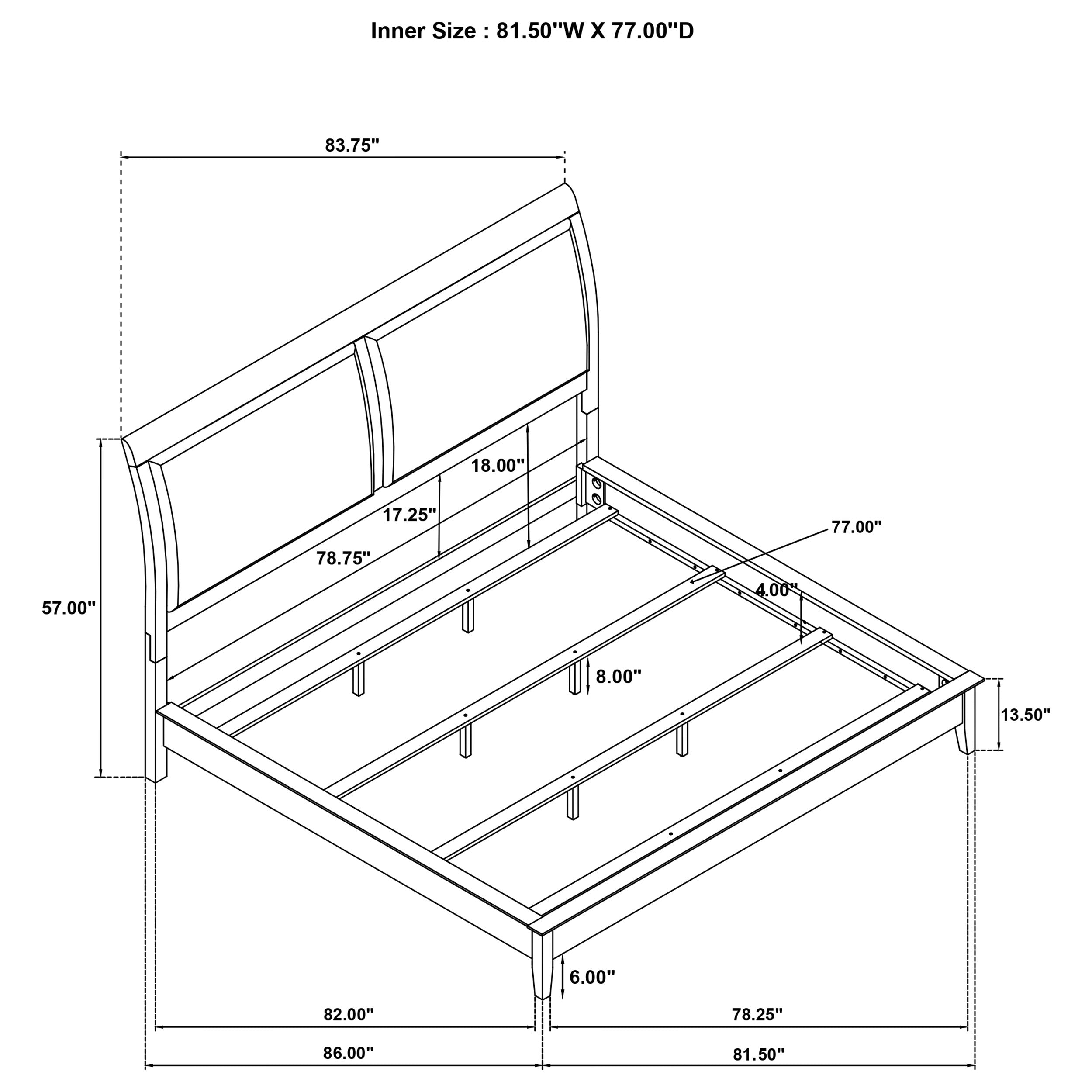 Bexhill Wood Panel Bed