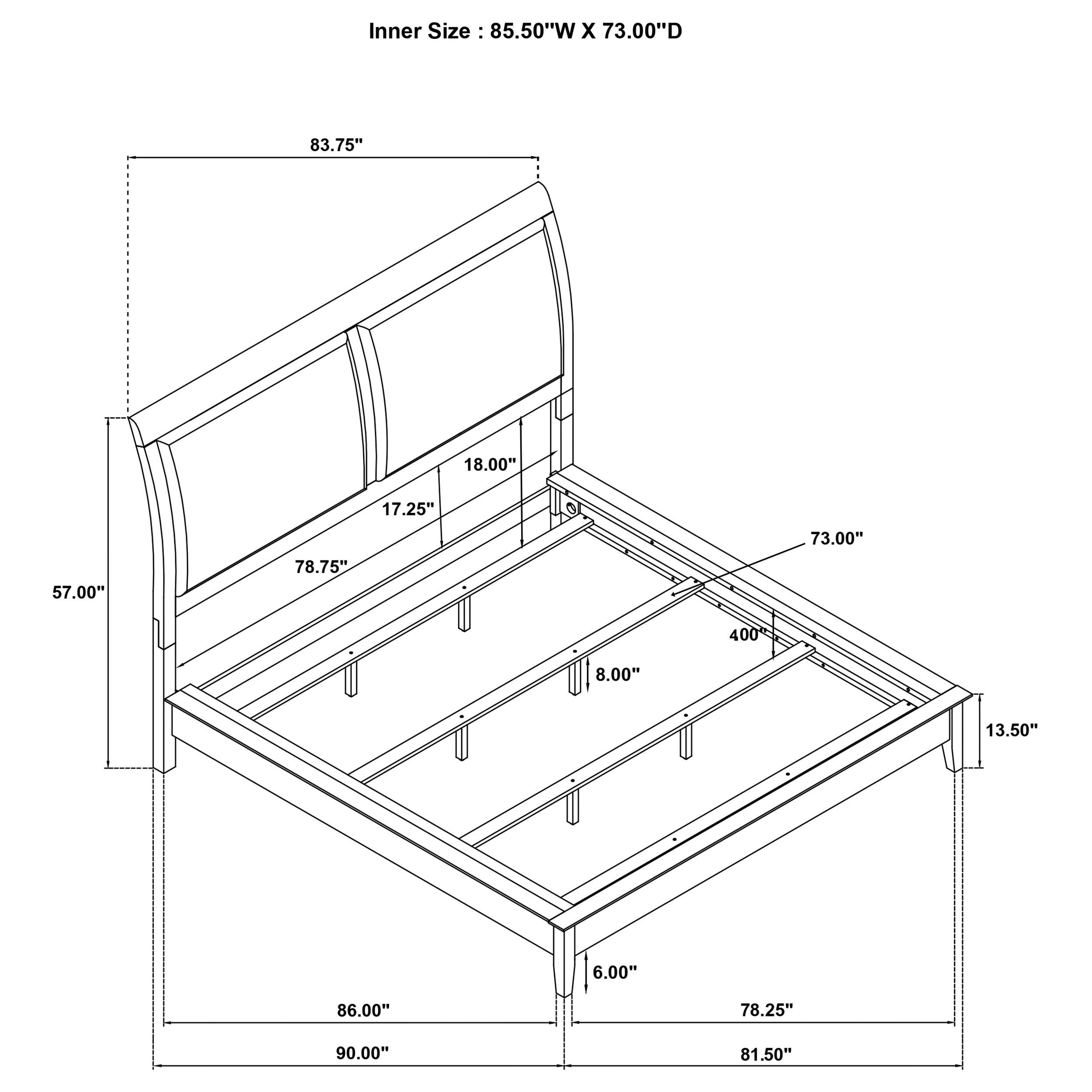 Bexhill Wood Panel Bed