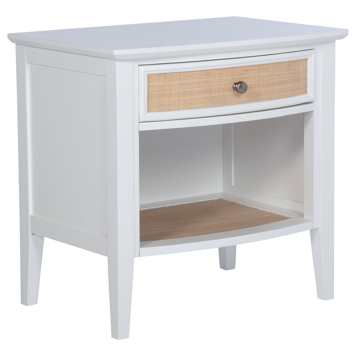 Bexhill 1-drawer Nightstand with Shelf White