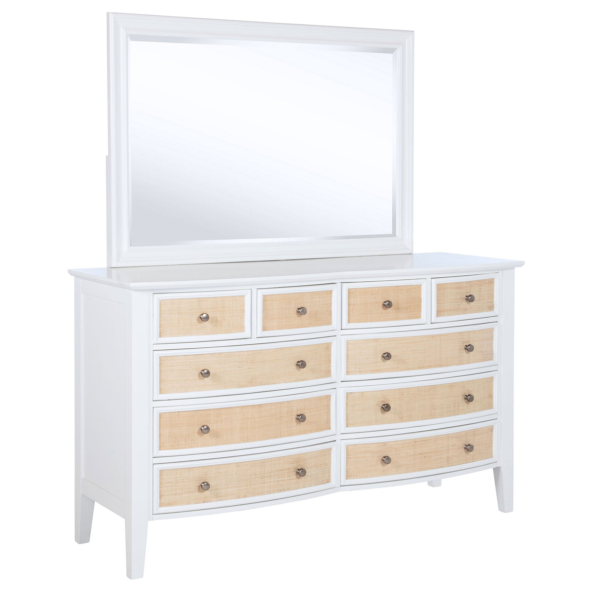 Bexhill 10-drawer Dresser with Mirror White