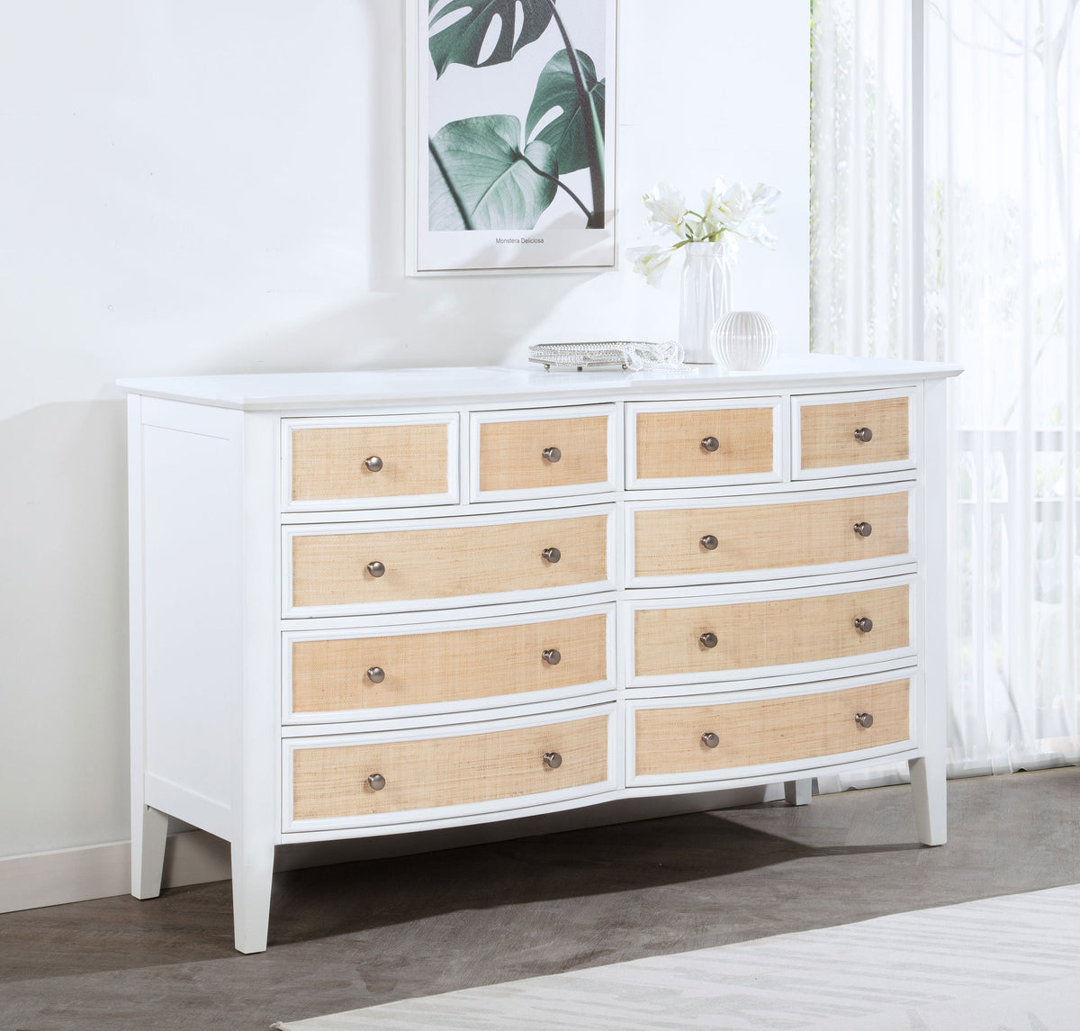 Bexhill 10-drawer Dresser White