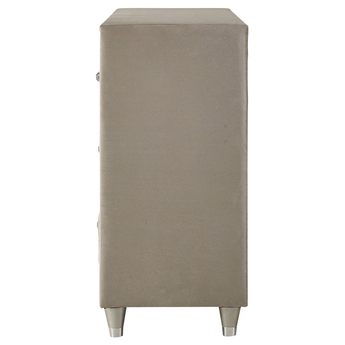 Antonella Upholstered 7-drawer Dresser Ivory and Camel