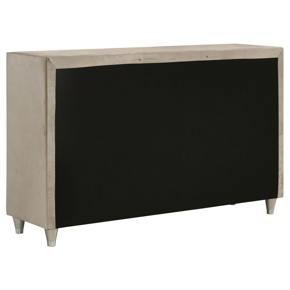 Antonella Upholstered 7-drawer Dresser Ivory and Camel