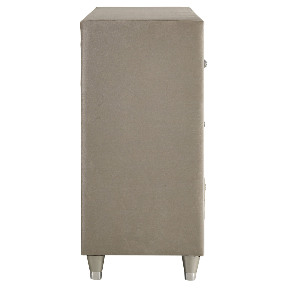 Antonella Upholstered 7-drawer Dresser Ivory and Camel