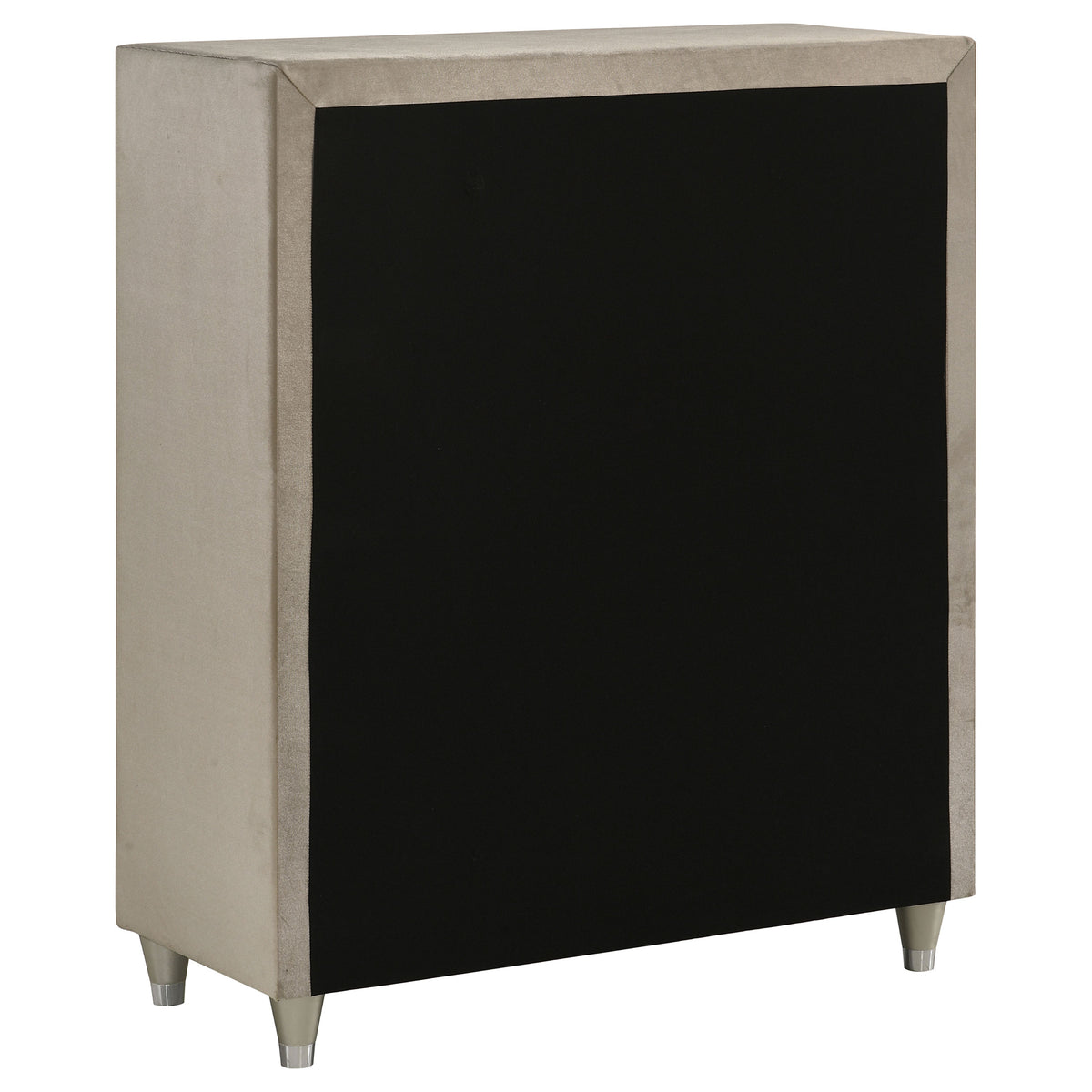 Antonella Upholstered 5-drawer Bedroom Chest Ivory and Camel