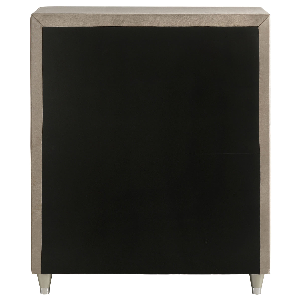 Antonella Upholstered 5-drawer Bedroom Chest Ivory and Camel