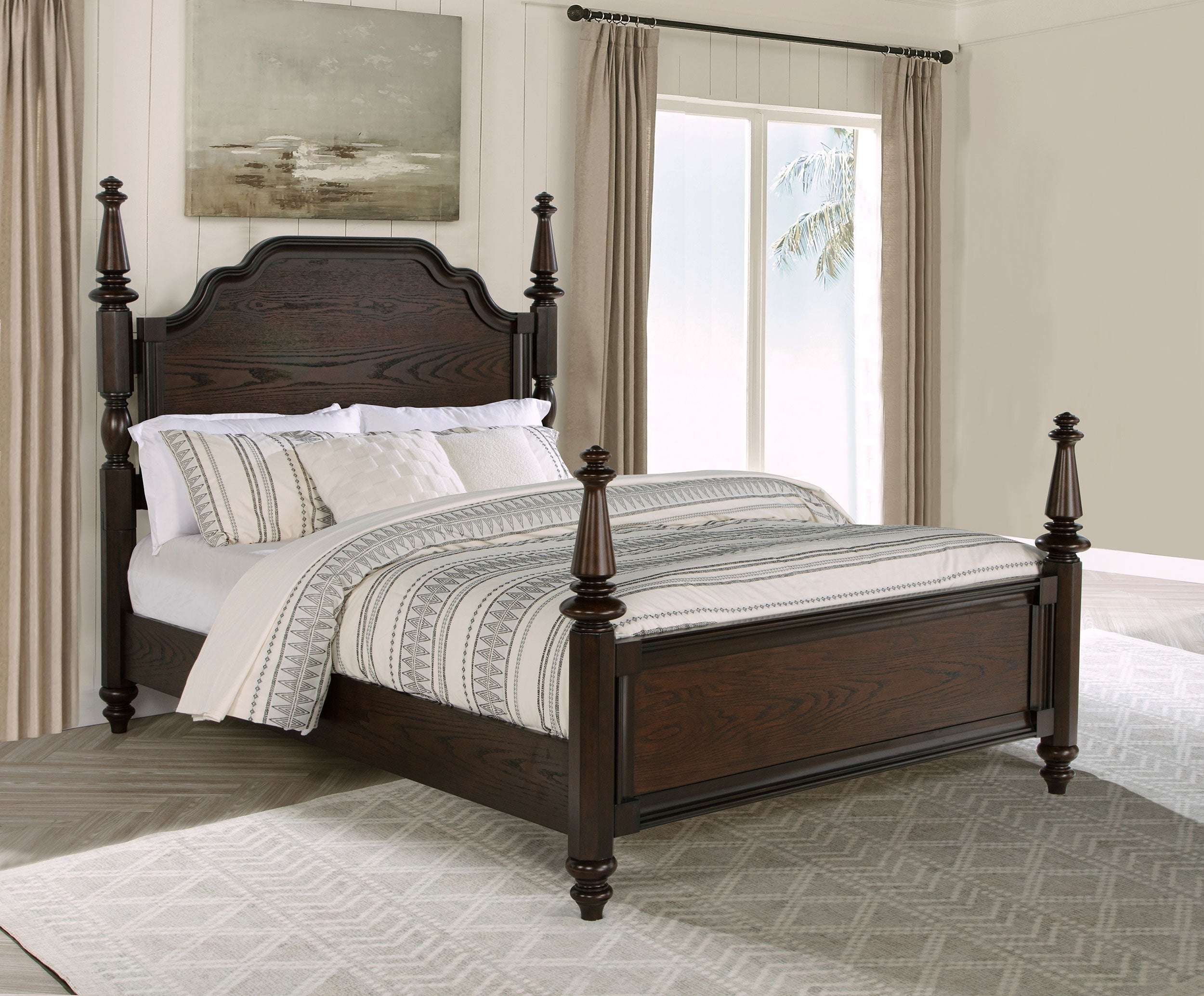 Andover Wood Four-Poster Bed
