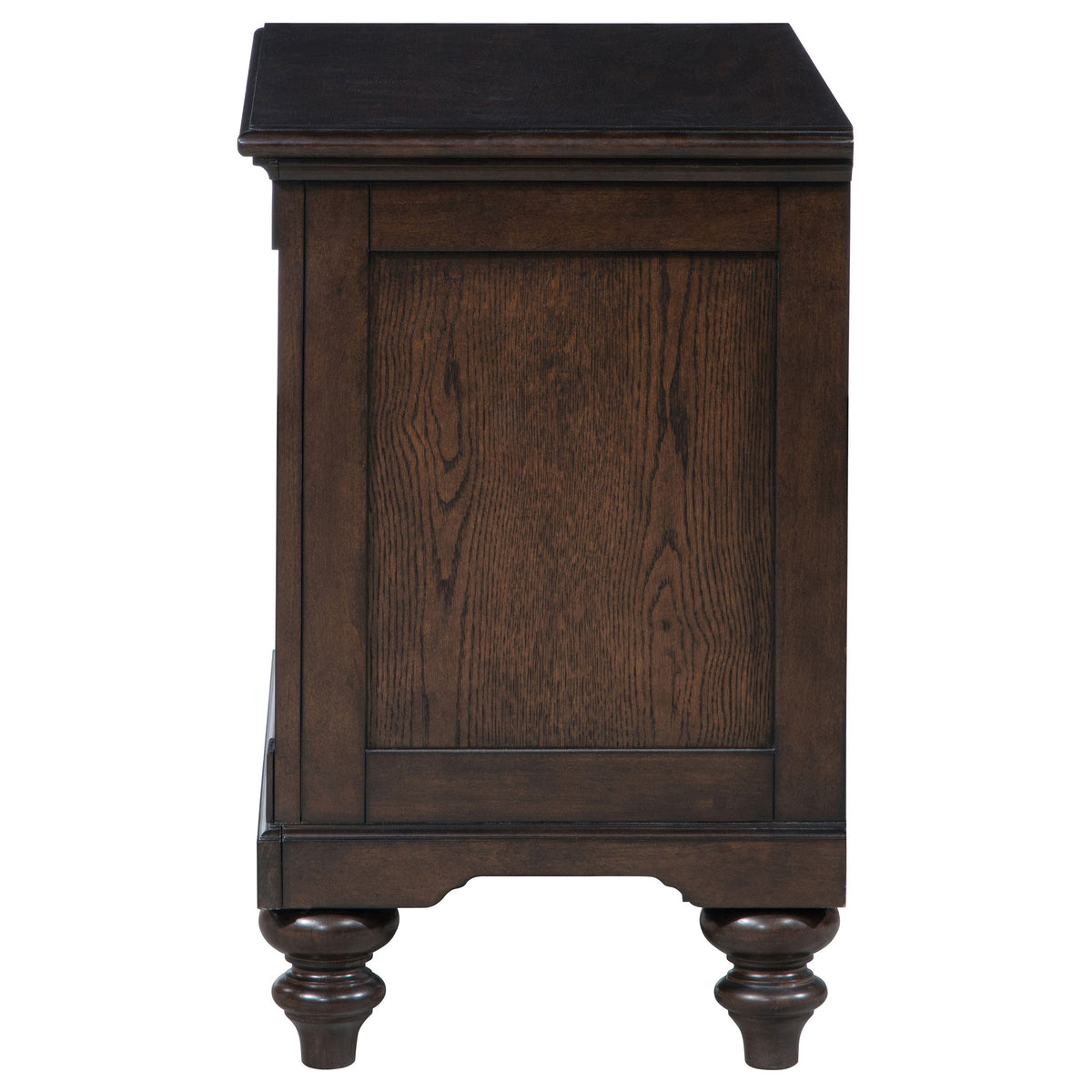 Andover 1-drawer Nightstand with Open Cubby Dark Oak
