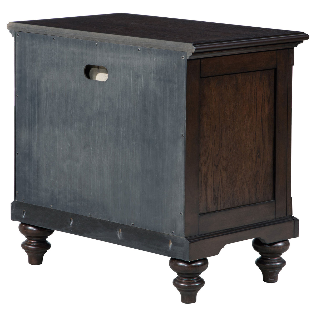 Andover 1-drawer Nightstand with Open Cubby Dark Oak