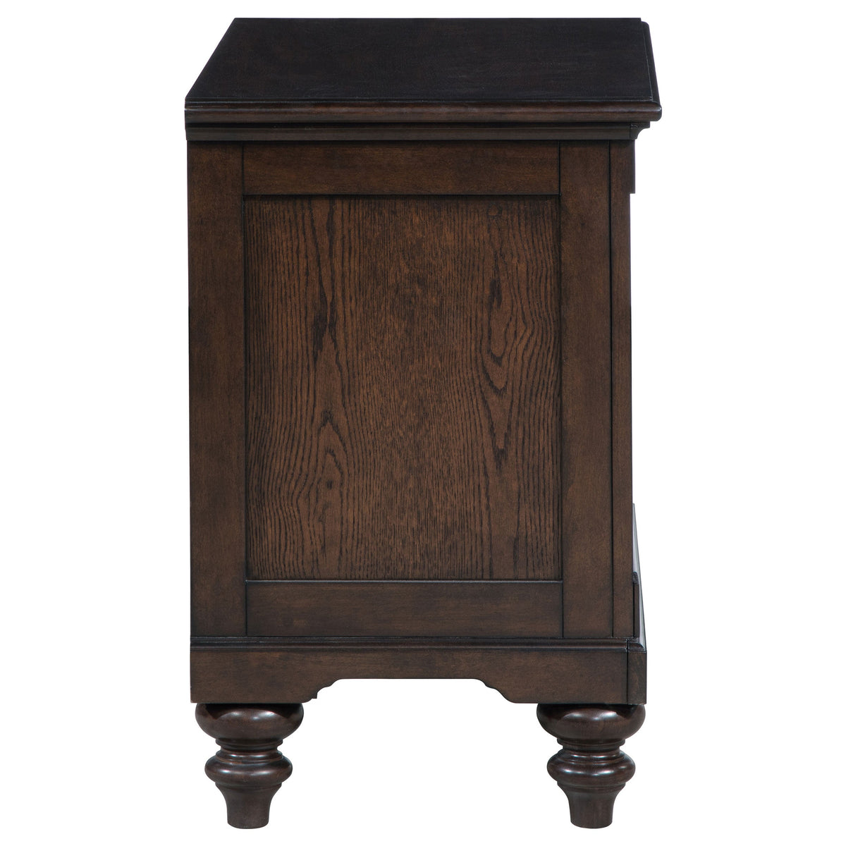 Andover 1-drawer Nightstand with Open Cubby Dark Oak