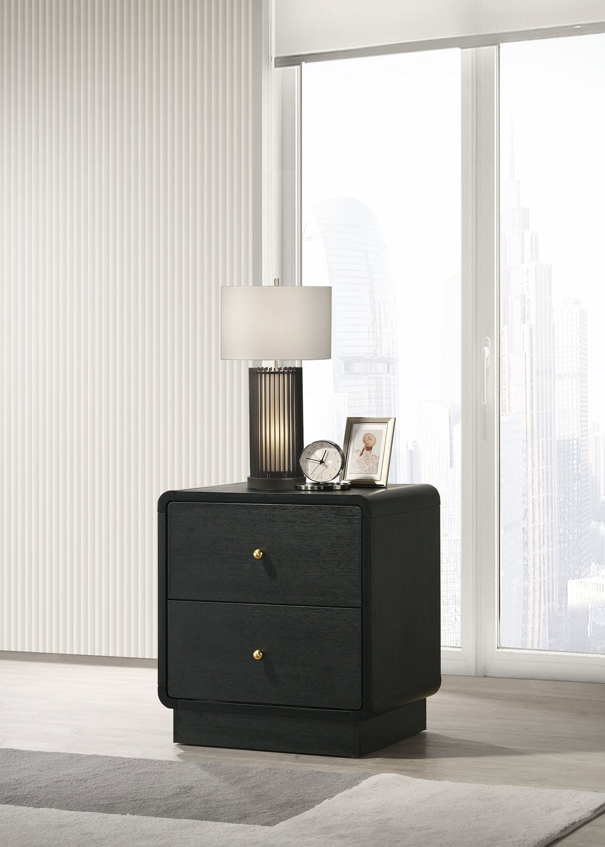 Cavelle 2-drawer Nightstand Black